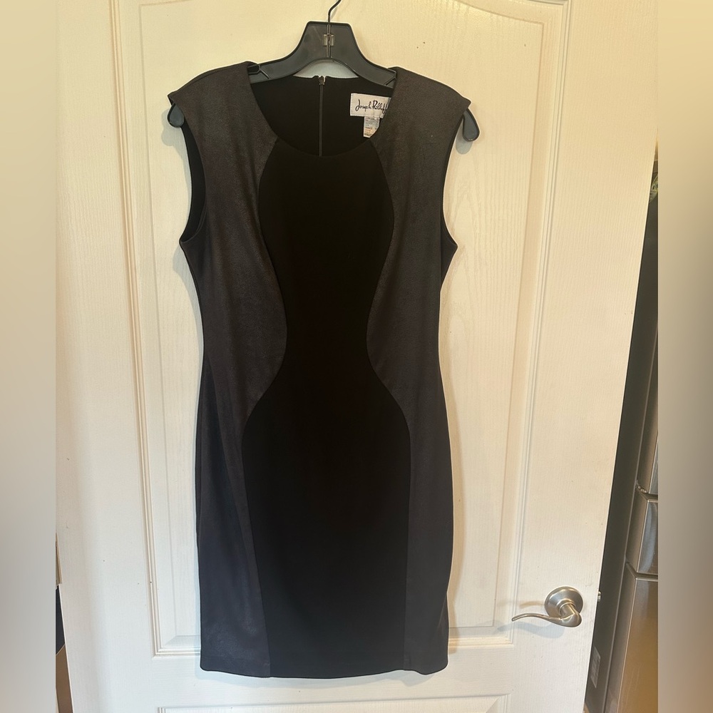 Joseph Ribkoff faux Suede Hourglass Sleeveless Midi Dress Size 10